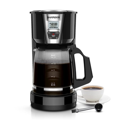 自動車はステンレス鋼の滴りのコーヒー メーカー1.8Lに12個のコップの黒を注ぐ