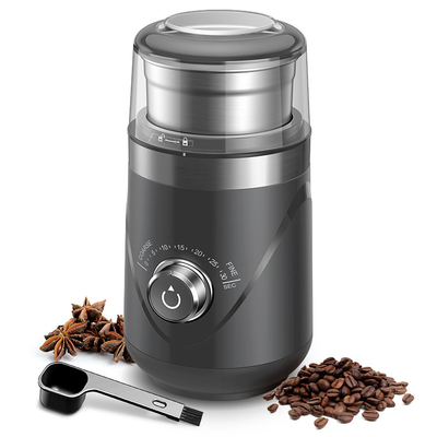 灰色の電気コーヒー豆挽器SS304 150Wの手持ち型のコーヒー豆の粉砕機
