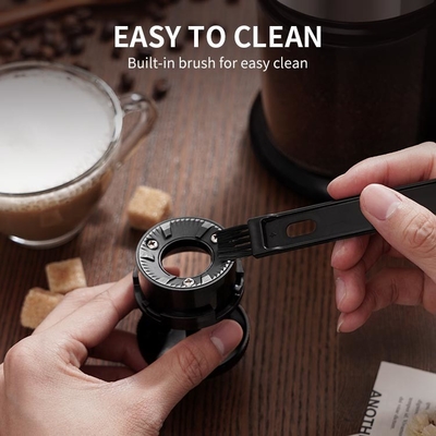 12のコップの電気刃のぎざぎざのコーヒー豆挽器16の粉砕の設定の安全性ロックのぎざぎざの平らな銀
