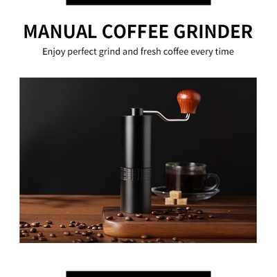キャンプのエスプレッソ手の滴りのコーヒー豆挽器の携帯用手動平らなぎざぎざの粉砕機ホームユース