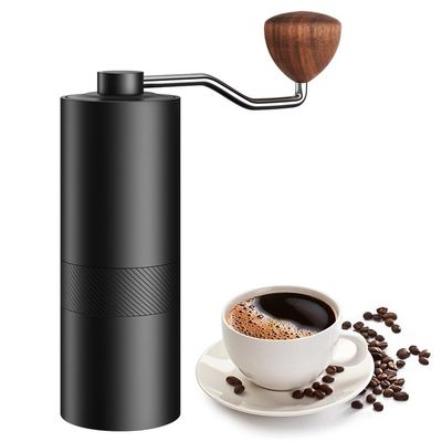 黒い12のセットの密集したコーヒー豆挽器二重軸受けは円錐ぎざぎざの粉砕機のクランクを手で回す