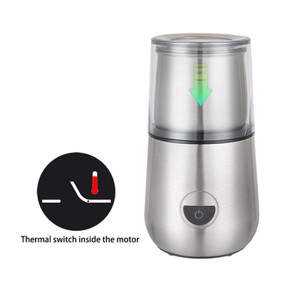 50g 100gの注文のコーヒー豆挽器、取り外し可能は2個のコップの粉砕機泡立てるを搾り出す