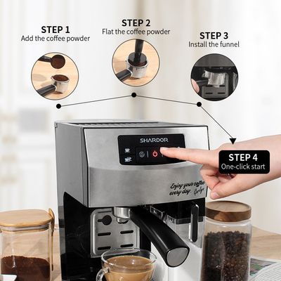 OEM ODMの多機能のコーヒー機械1接触1450Wカプチーノのコーヒー エスプレッソ・マシン