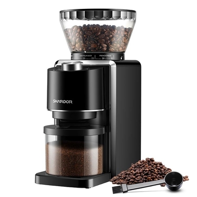 2 - 12個のコップの反静的な家のぎざぎざのコーヒー豆挽器の安全ロック調節可能で青いLEDライト